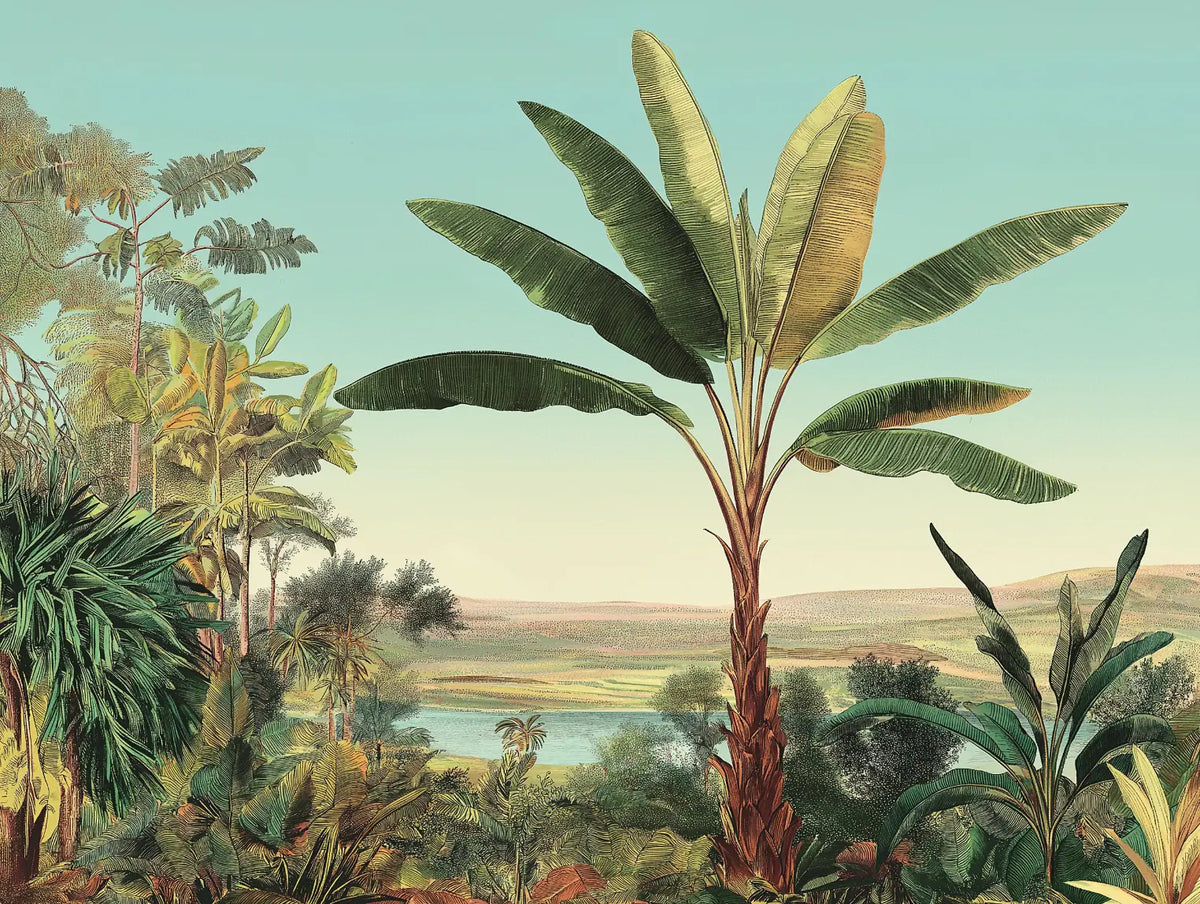 Motif papier peint panoramique oasis