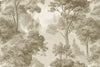 Motif papier peint panoramique sepia oliviers 