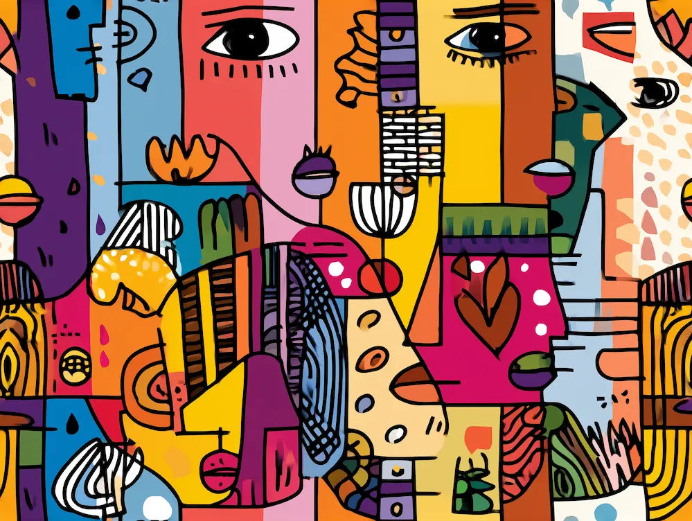 Motif papier peint picasso 1