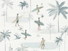 Motif papier peint surfeur
