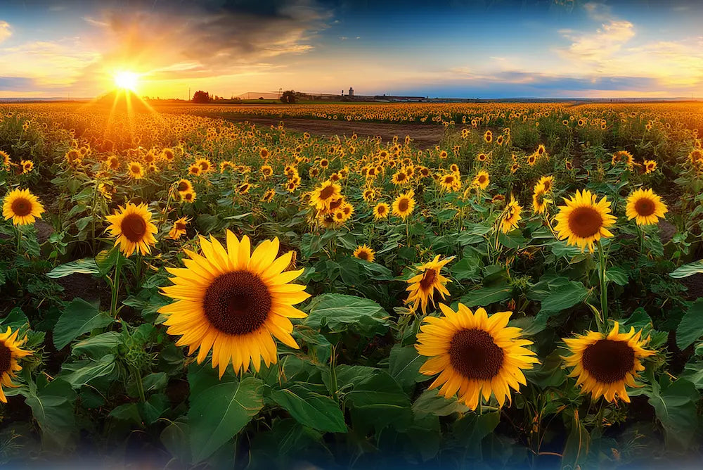 Motif papier peint tournesol