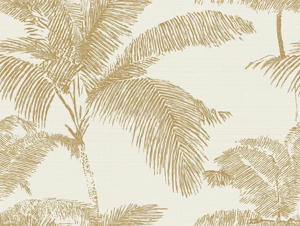 Motif papier peint vinyle sur intissé pandore blanc et doré