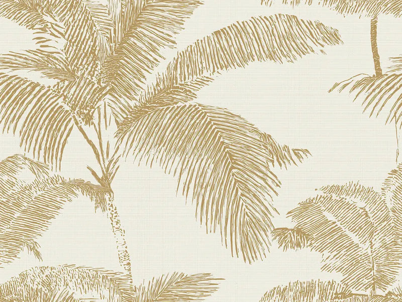 Motif papier peint vinyle sur intissé pandore blanc et doré