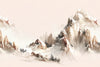 Motif tapisserie montagne noir et blanc