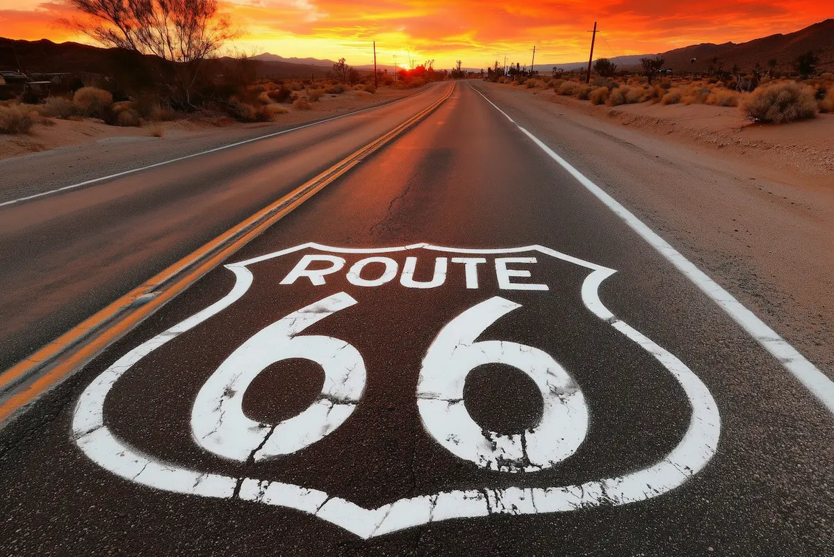 Motif tapisserie route 66