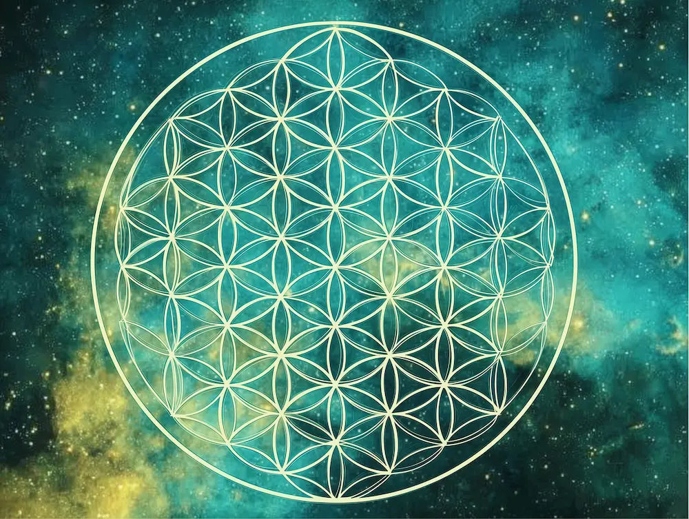 Motif tenture murale fleur de vie