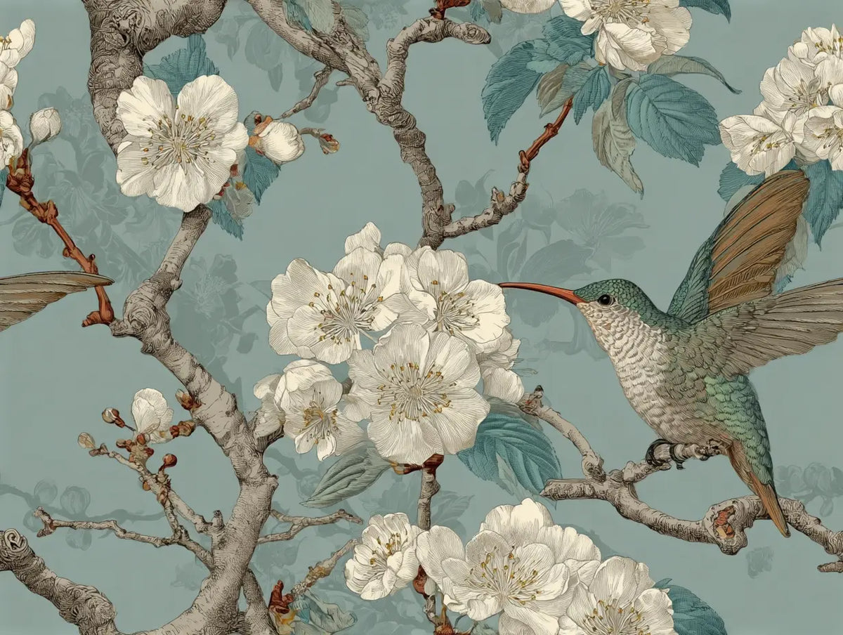 papier peint colibri