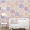 Papier peint Papier peint enfant motifs géométriques étoilés géométrique doux, pastel