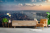 Papier peint Papier peint panoramique buildings new york coucher de soleil urbain aux chaudes