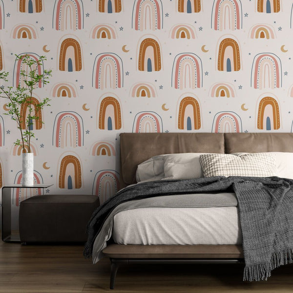 Papier peint Papier peint scandinave terracotta répétitif de apportera