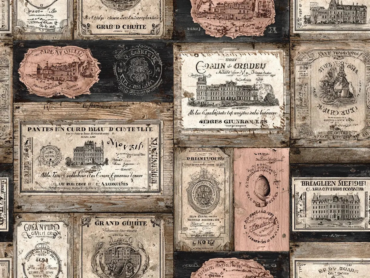 Papier peint caisse de vin