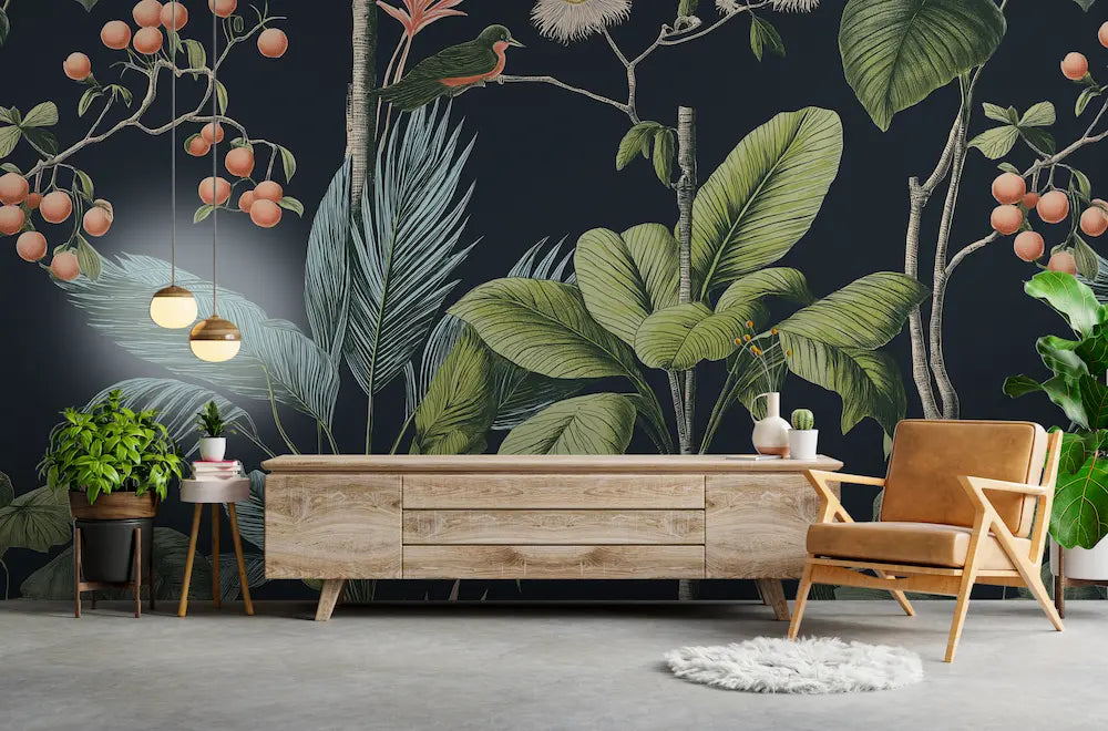 Papier peint plage tropical1