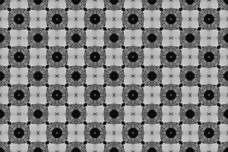 Papier peint vintage carreaux de ciment noir et blanc