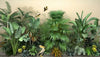 Papier peint feuillage plantes vertes tropicales