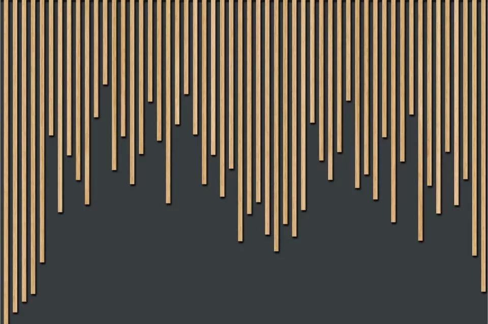 Papier peint art et déco lignes de bois