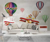 Papier peint Papier peint enfant avions et montgolfières colorées joyeux de est