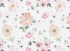 Papier peint fleurs tropicales roses
