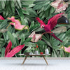 Papier peint Papier peint feuillage tropical et perroquet tropical vibrant apporte