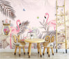 Papier peint Papier peint enfant forêt tropicale et flamants roses tropical doux, apportera