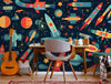 Papier peint Papier peint enfant vaisseaux spatiaux ludique de aux