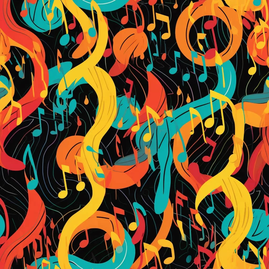 Papier peint festif note de musique