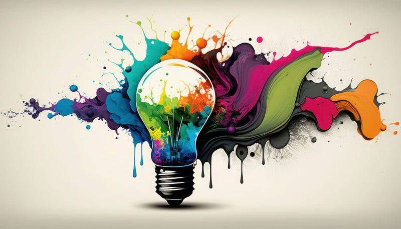 Papier peint graffiti ampoule colorée