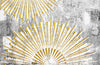 Papier peint art abstrait doré
