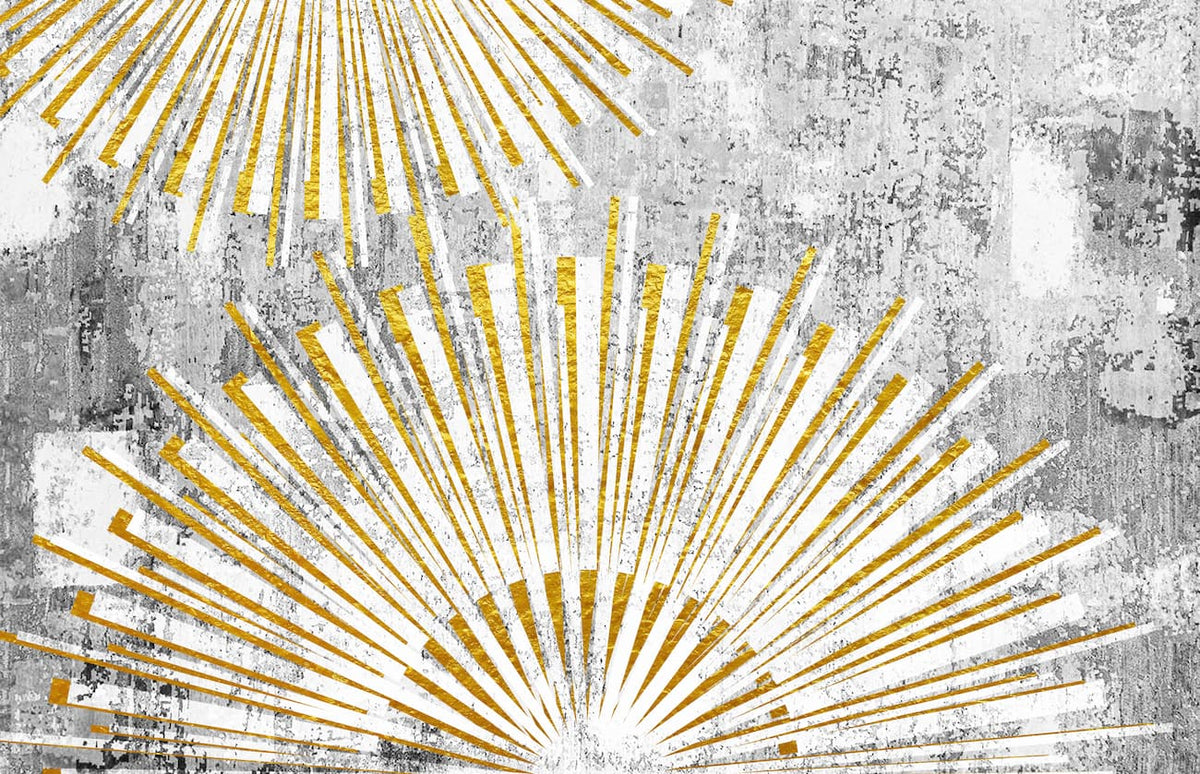 Papier peint art abstrait doré