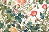 Papier peint vintage fleurs roses