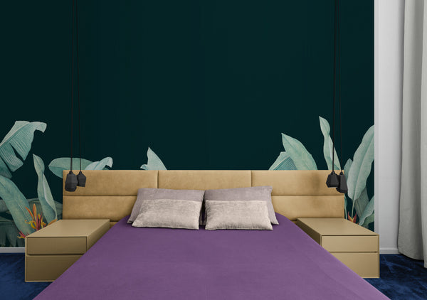 Papier peint Papier peint feuillage vert tropical tropical luxuriant, exotique