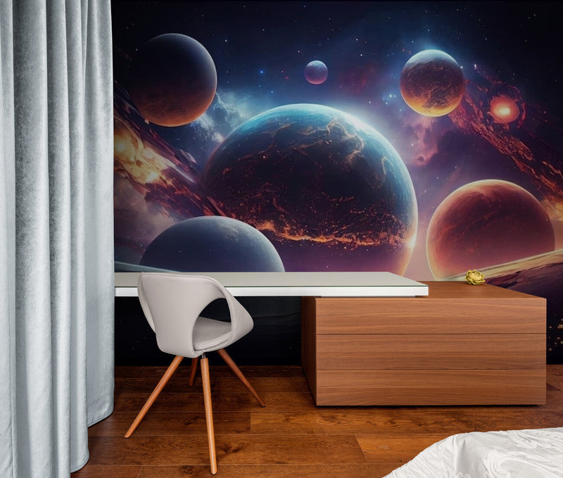 Papier peint Papier peint enfant espace cosmique spectaculaire, offre