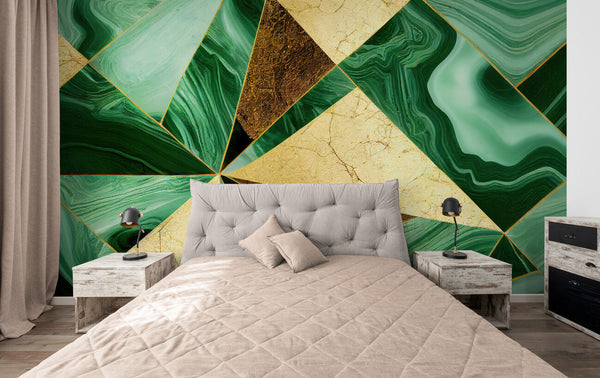 Papier peint Papier peint motifs géométriques doré moderne géométrique abstrait Art