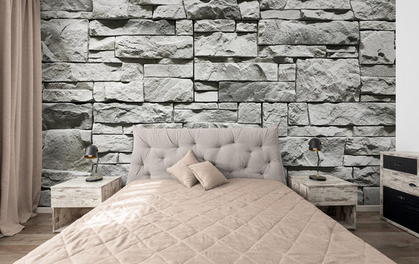 Papier peint Papier peint mur de pierre grise de pierres apportera