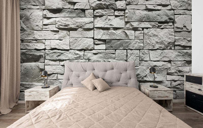 Papier peint Papier peint mur de pierre grise de pierres apportera