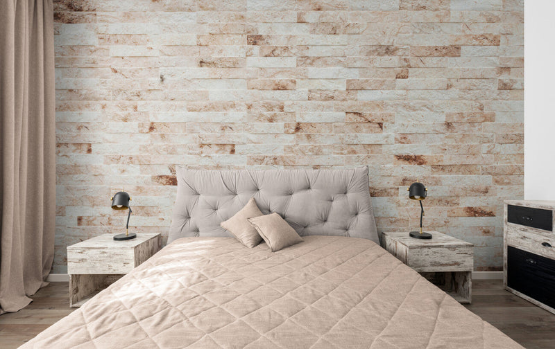 Papier peint Papier peint mur de briques clair de briques évoque