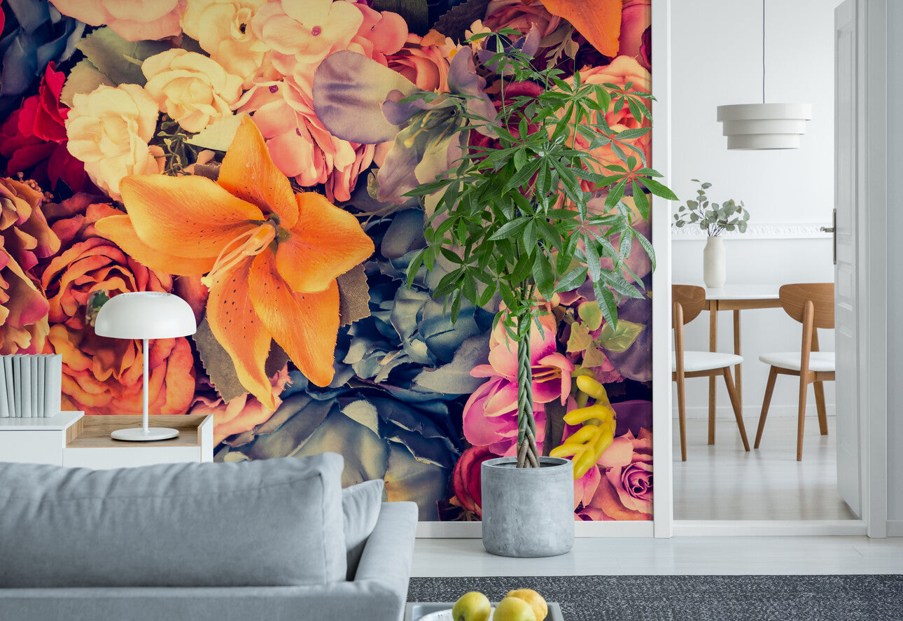 Papier peint Papier peint bouquet de fleurs design luxuriant de apportera
