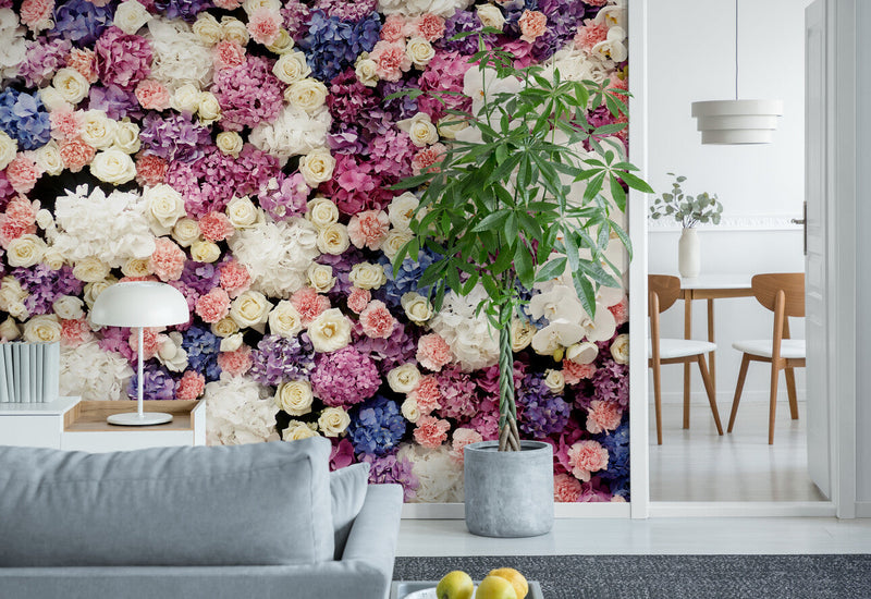 Papier peint Papier peint bouquets de fleurs luxuriant de apporte