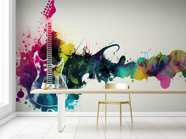 Papier peint Papier peint Musique coloré abstrait et vives.