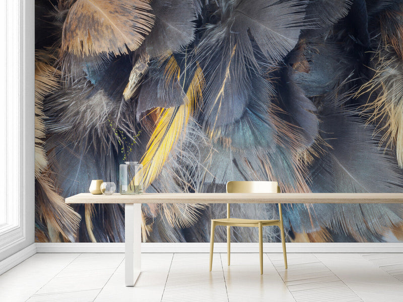 Papier peint Papier peint mur de plumes de plumes évoque