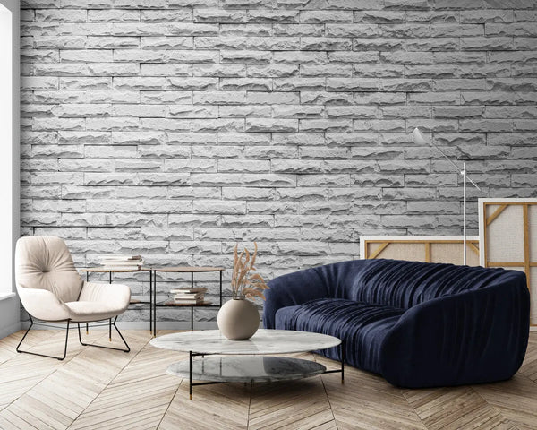 Papier peint Papier peint 3D briques blanches de briques contemporain,