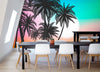 Papier peint Papier peint paysage tropical moderne tropical stylisé vives.