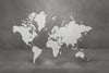 Papier peint panoramique carte du monde effet ciment