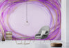 Papier peint Papier peint rond violet abstrait aux évoque