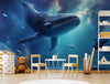 Papier peint Papier peint ciel bleu et baleines enchanteur apportera