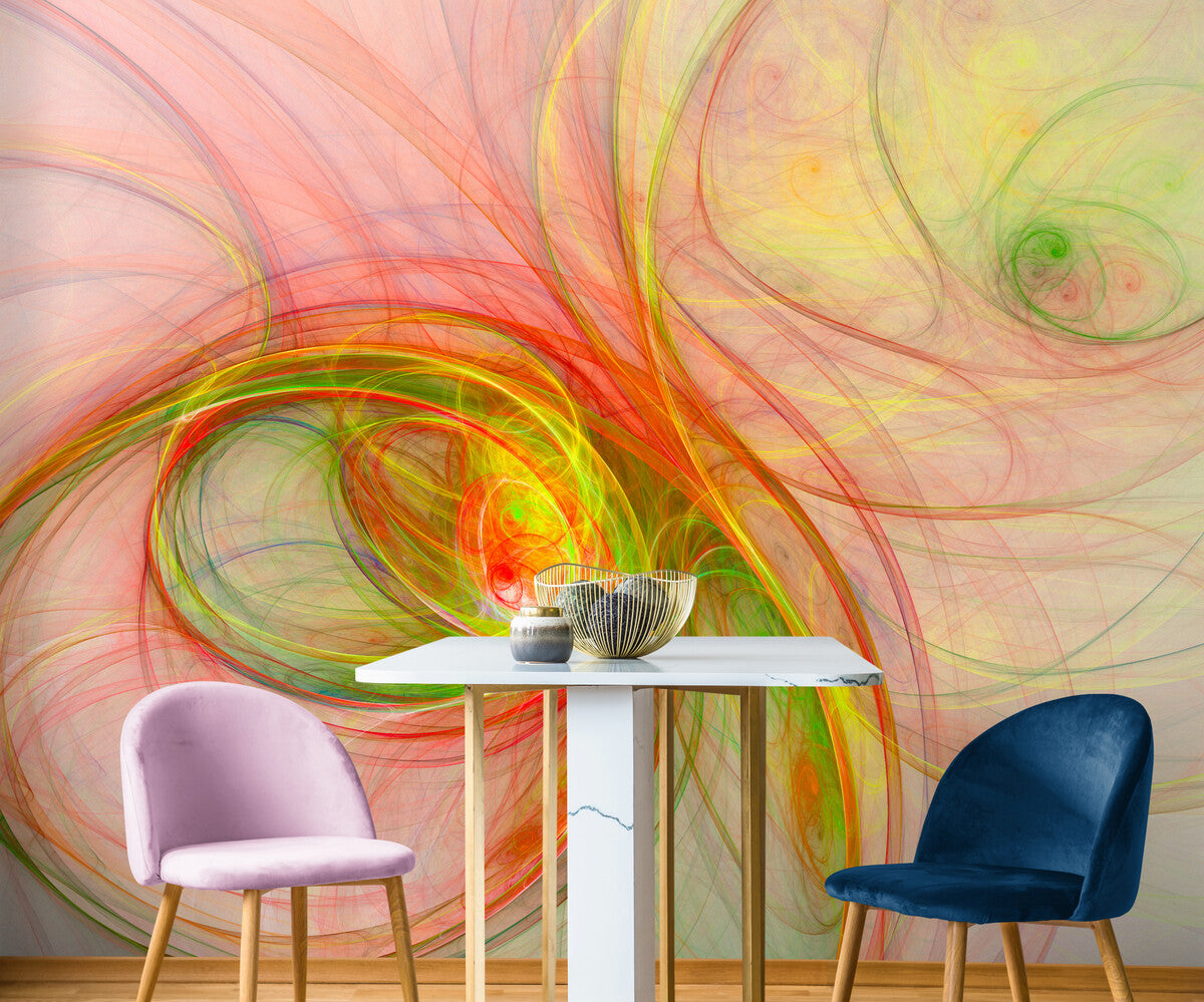 Papier peint Papier peint tourbillons abstraits abstrait dynamique, évoque