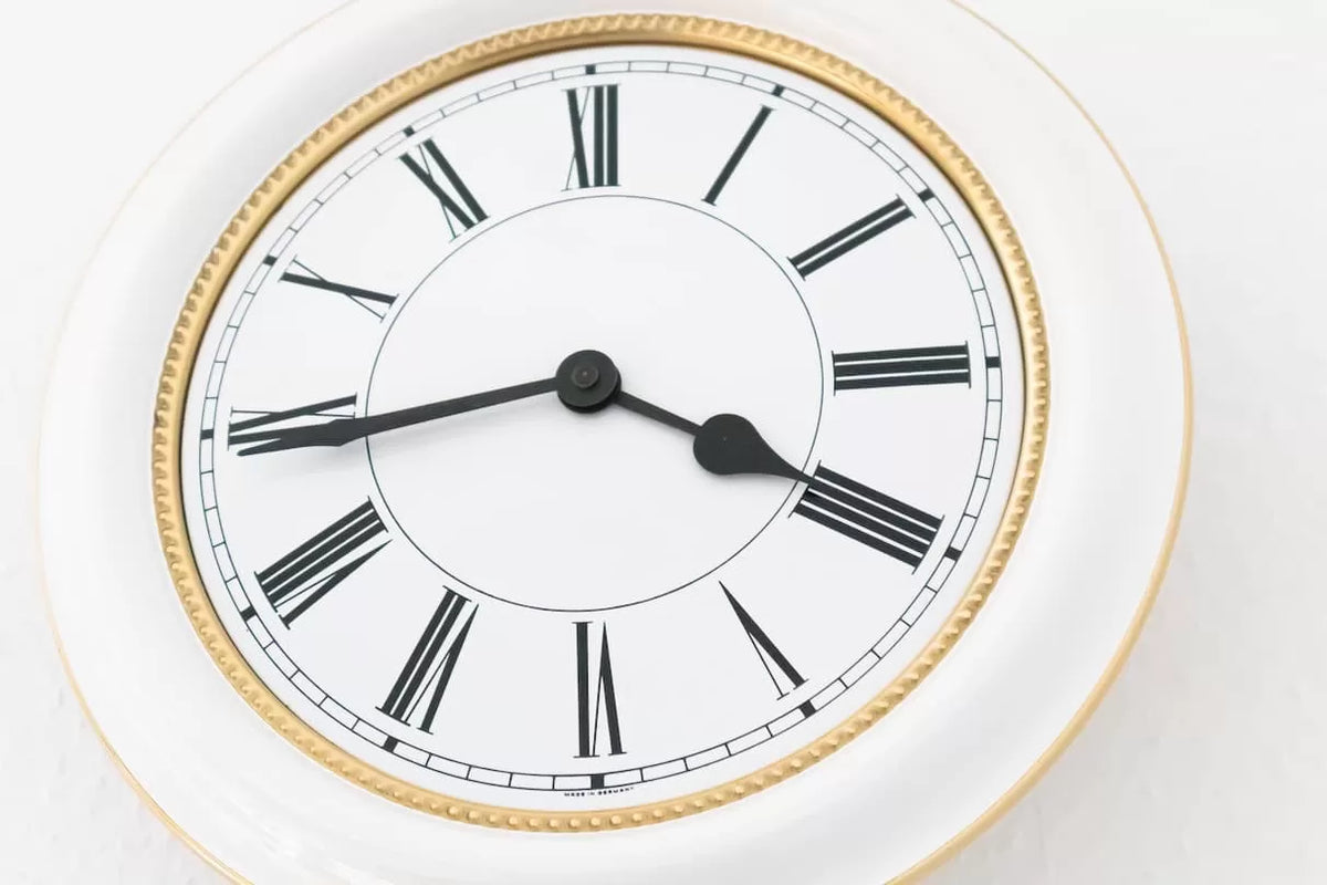 Papier peint horloge blanche moderne