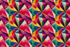 Papier peint géométrique triangles colorées
