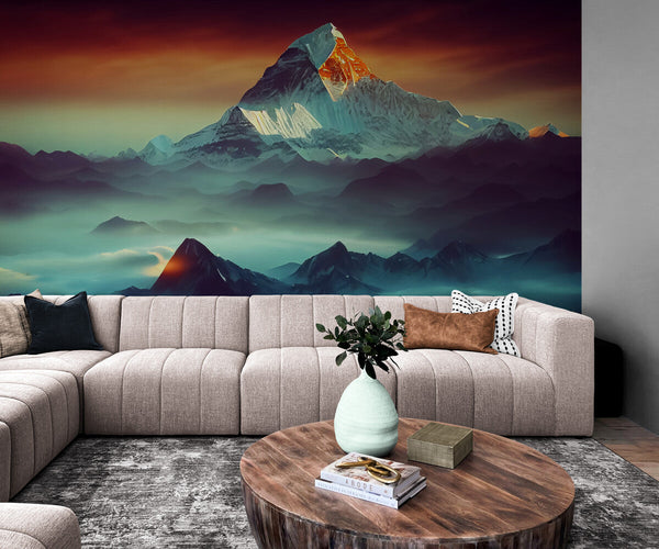 Papier peint Papier peint montagnes majestueuses offre une sereine