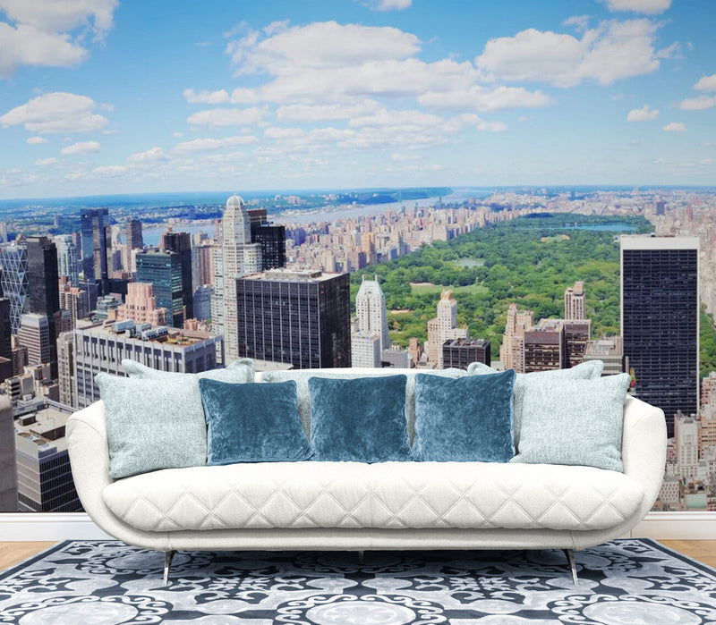 Papier peint Papier peint panoramique buildings et nuages dominantes sont urbaine