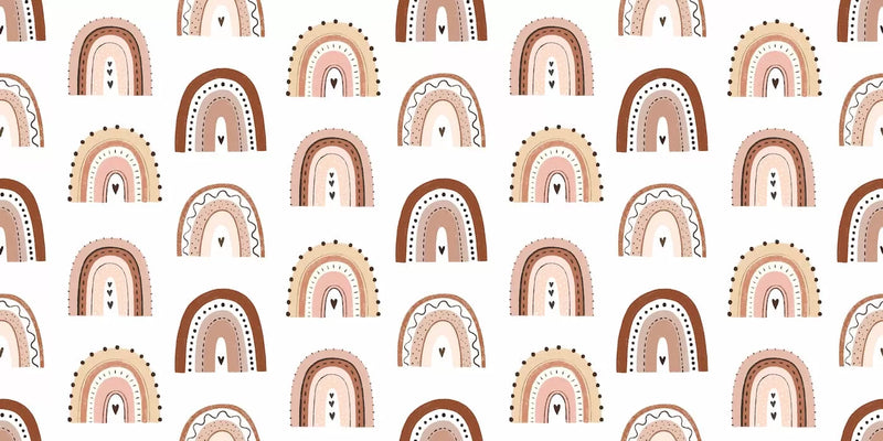 Papier peint arc en ciel terracotta
